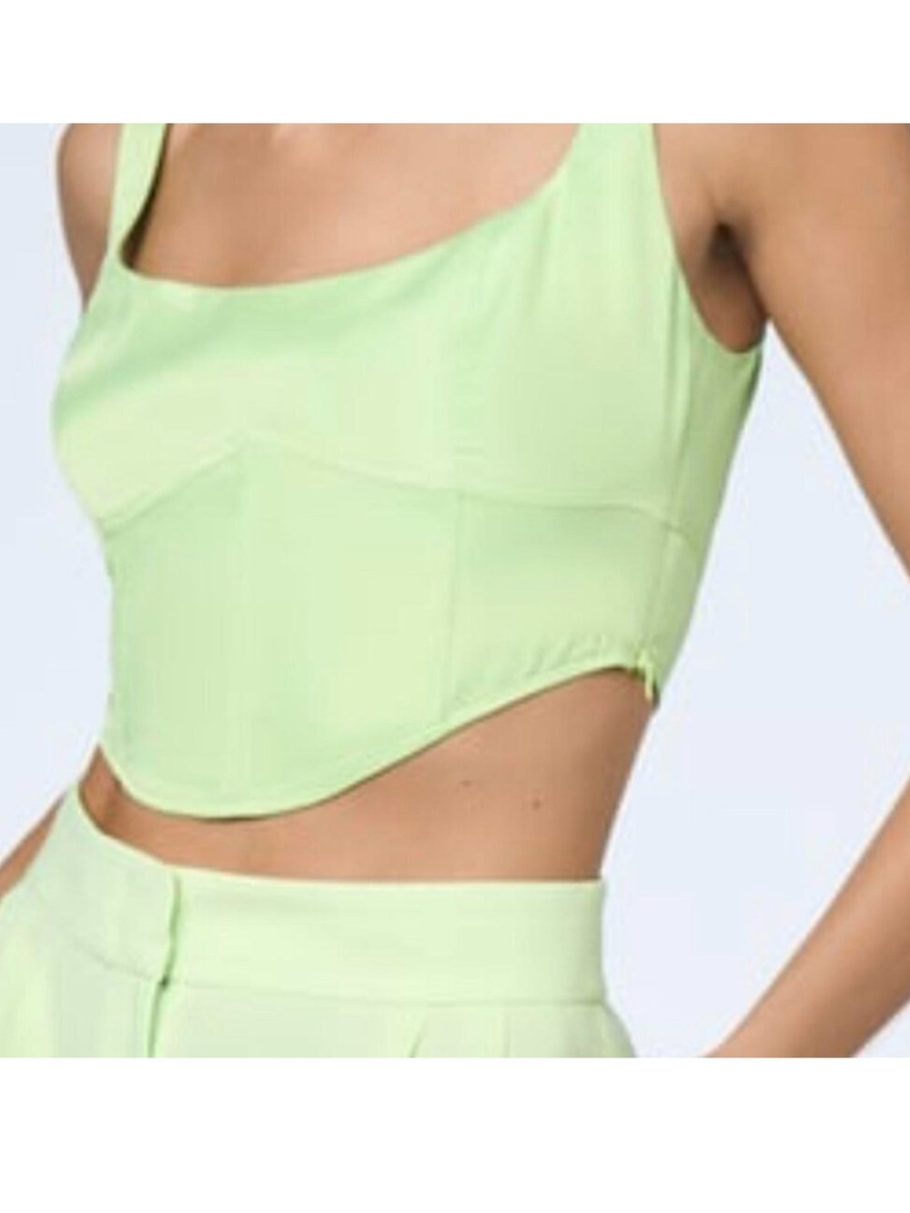 Zara Light Green Crop Top